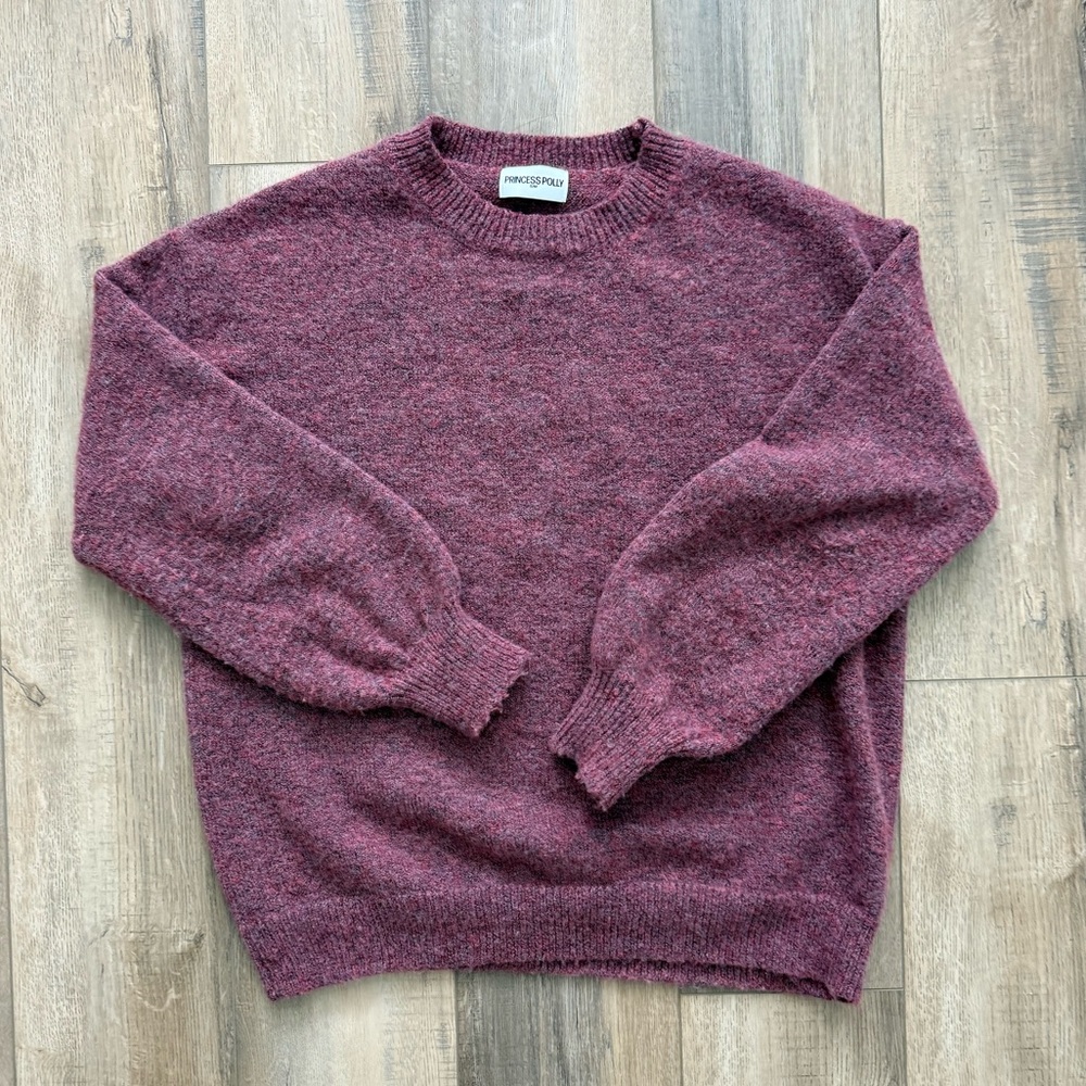 Princess polly ryanna sweater in burgundy